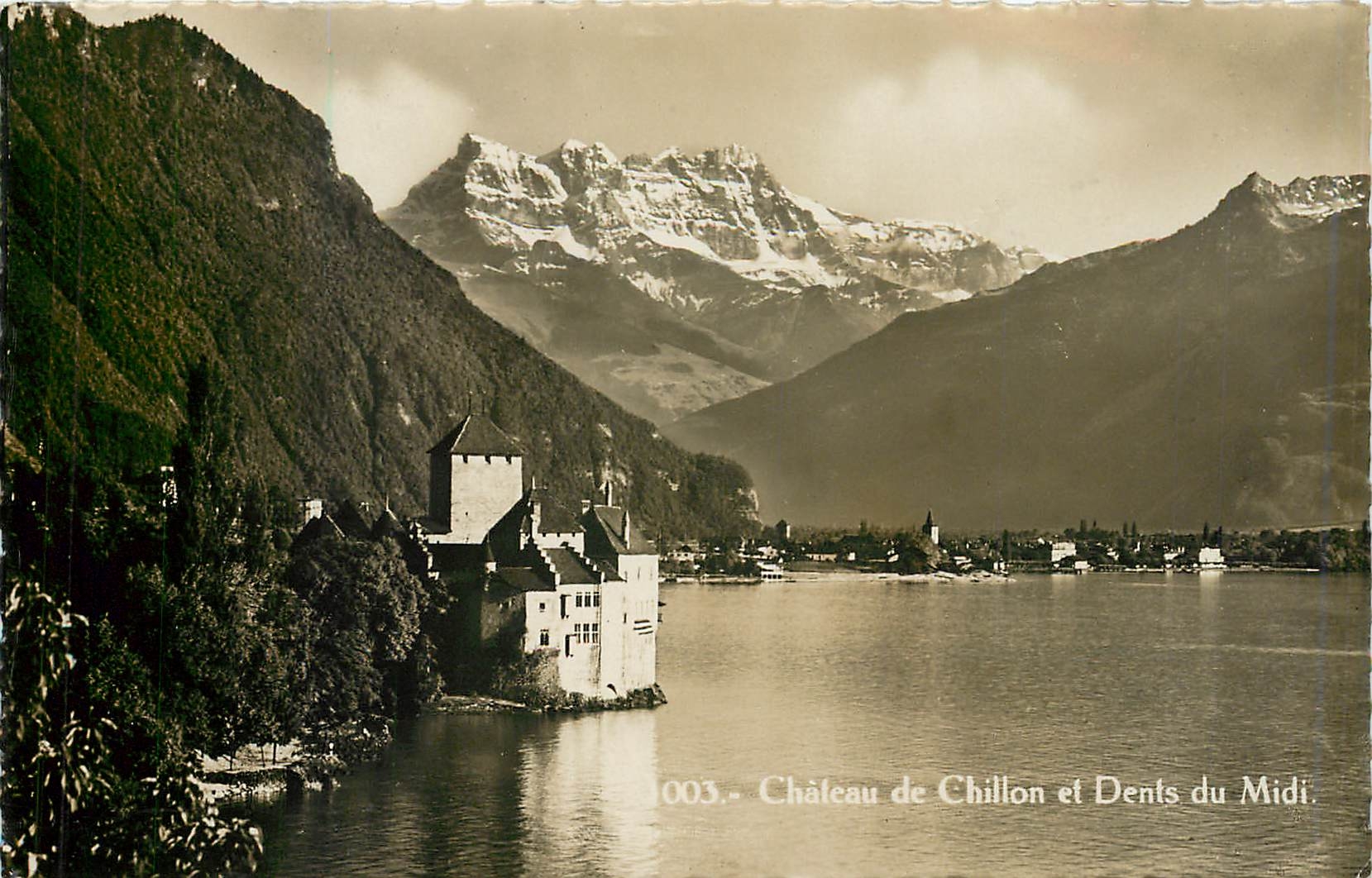 CPA Chateau de Chillon et Dents du Midi 