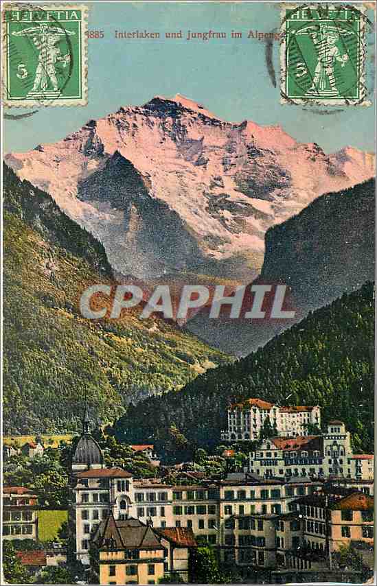 CPA Interlakken und Jungfrau im Alpen 