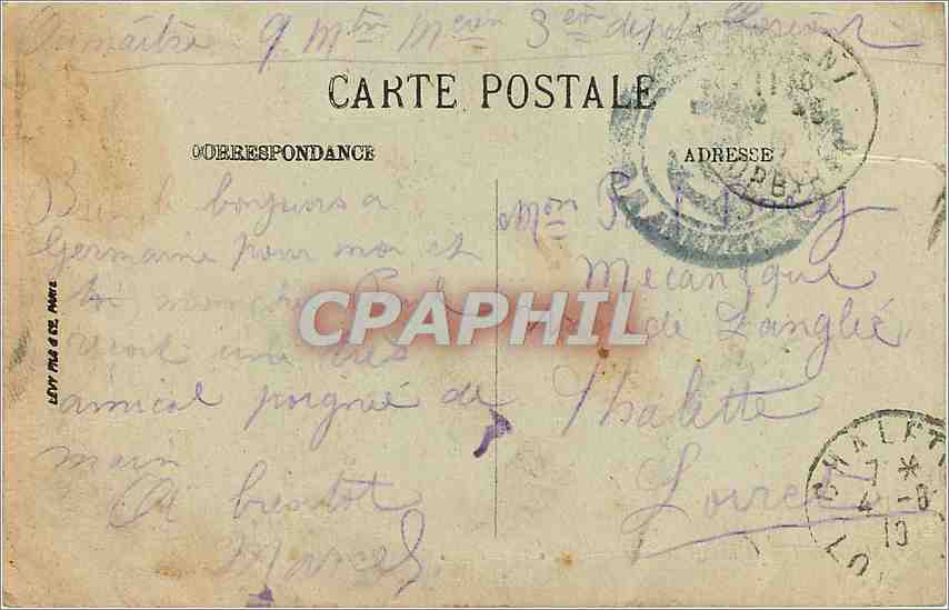 CPA Marine de Guerre Dreadnoughts Vergniaud Cuirasse d'escalier  — Verso