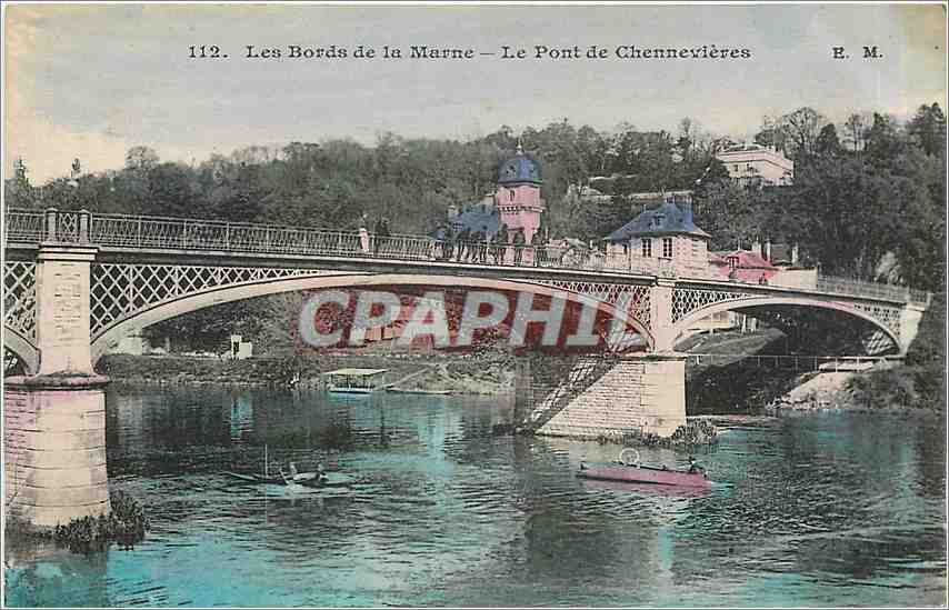 CPA Les Bords de la Marne le pont de Chennevieres 