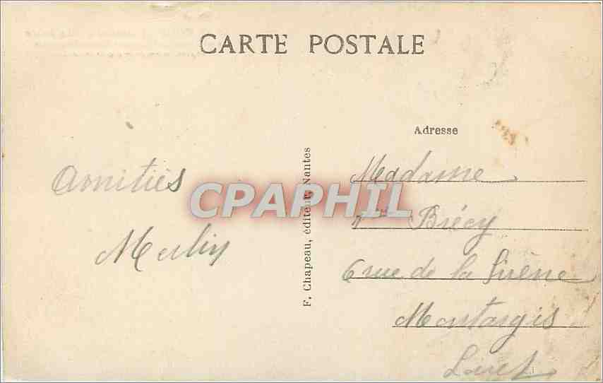 CPA Le Croisic Loire Inf le Phare Bateau — Back
