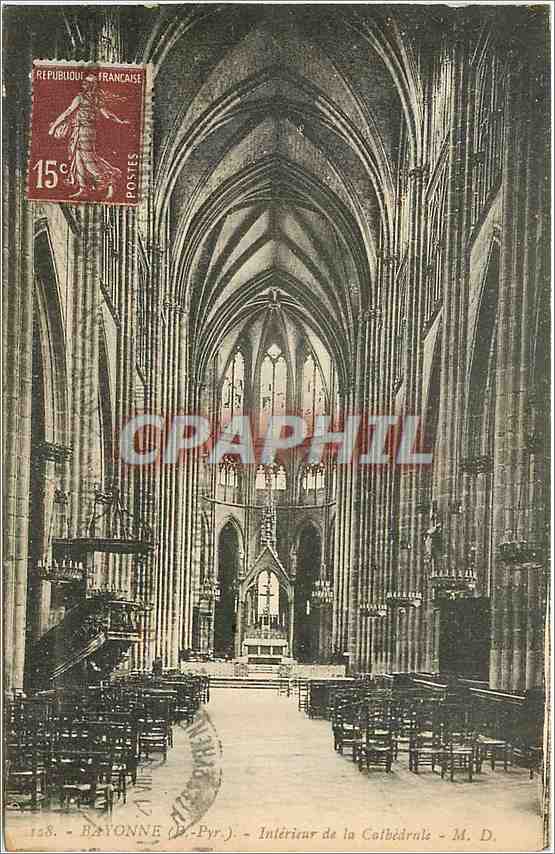 CPA Bayonne H Pyr interieur de la Cathedrale 
