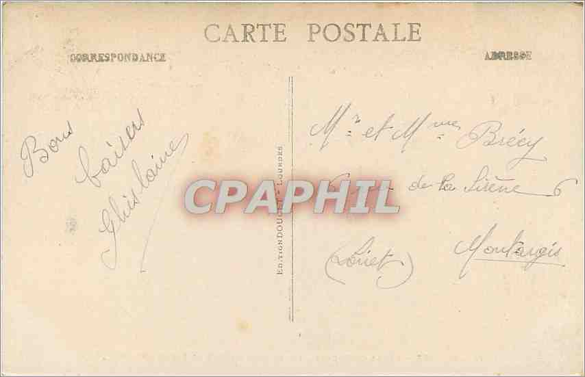 CPA Lourdes Entree du Rossaire benediction du Tres St Sacrement  — Verso