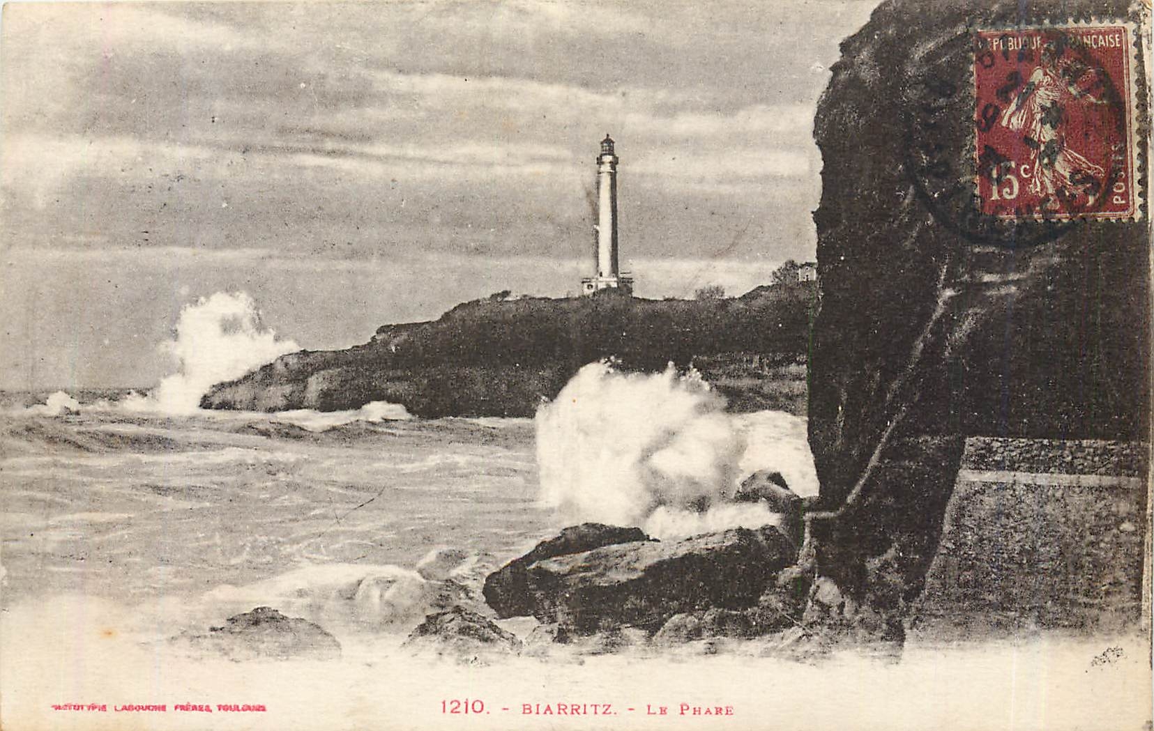 CPA Biarritz la phare 