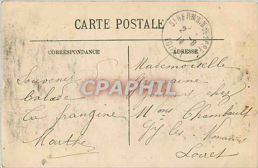 Fontainebleau — L'Étang des Carpes — N G — Rückseite