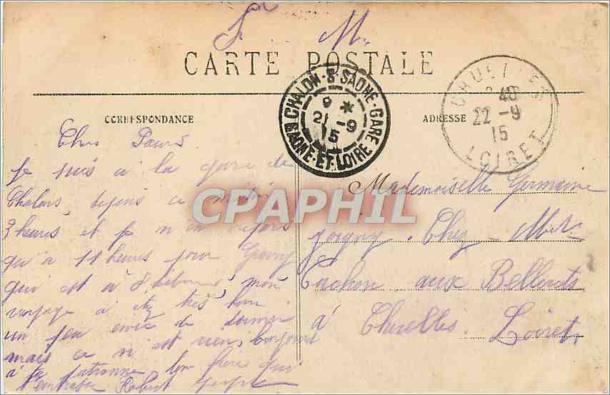 CPA Sens Yonne vue panoramique prise de la Maison Barbot  — Rückseite