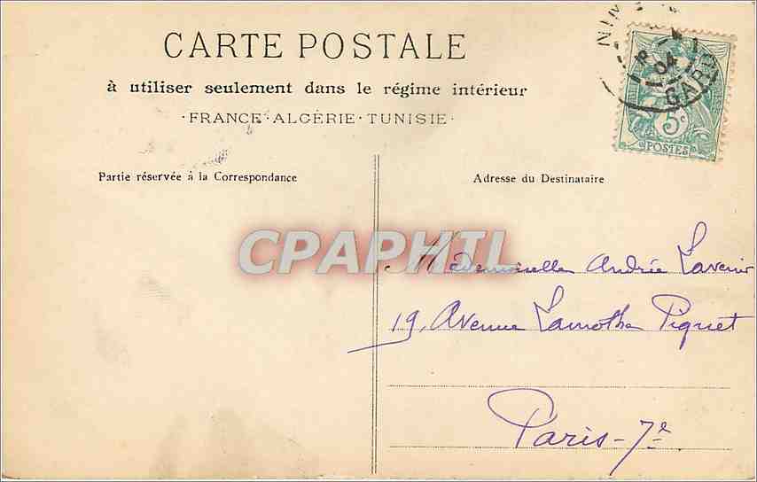 CPA Nimes la tour Magne  — Rückseite