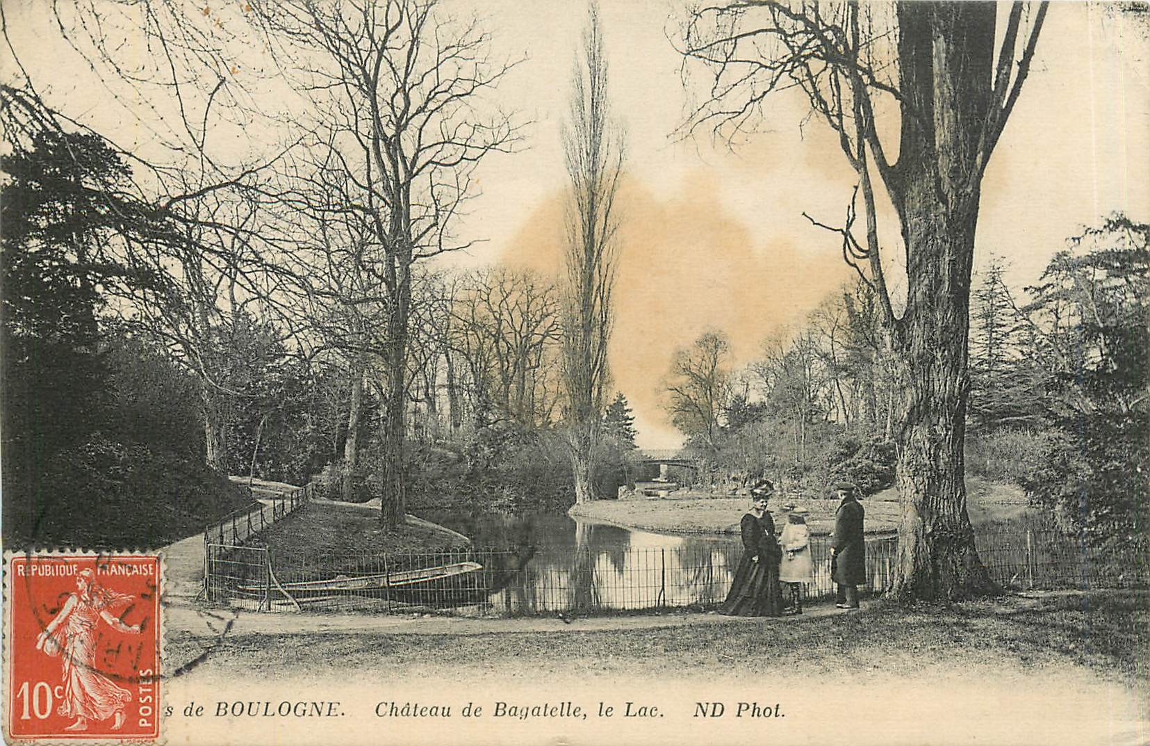 CPA Bois de Boulogne chateau de Bayatelle le lac 