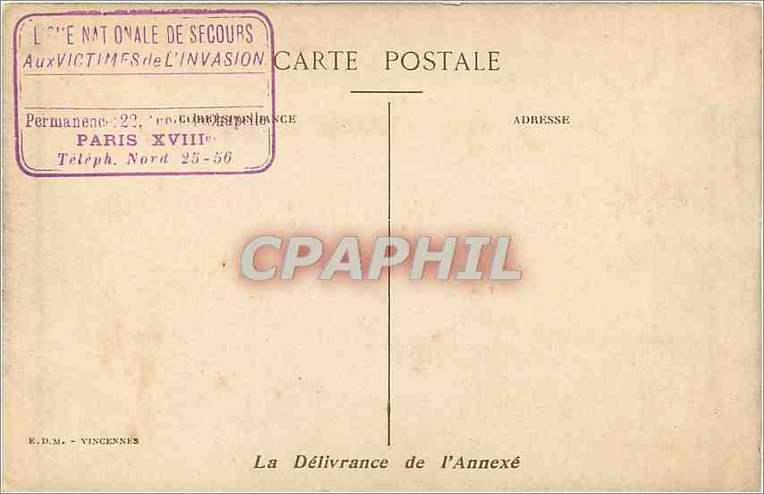 CPA Femme Enfant Militaria — Rückseite