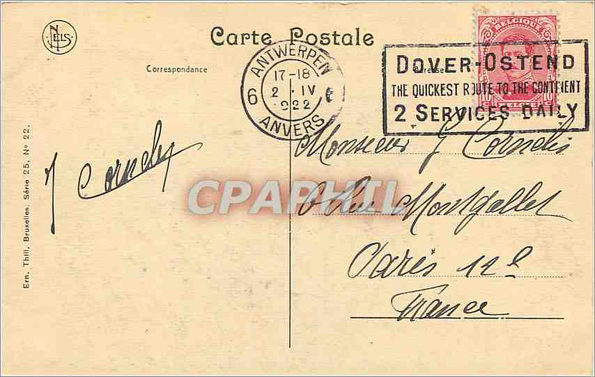 CPA Anvers l'escaut au coude d'Austruweel Bateaux — Back