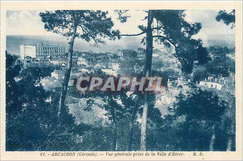 Arcachon (Gironde) — Vue générale prise de la Ville d'Hiver — M. D.