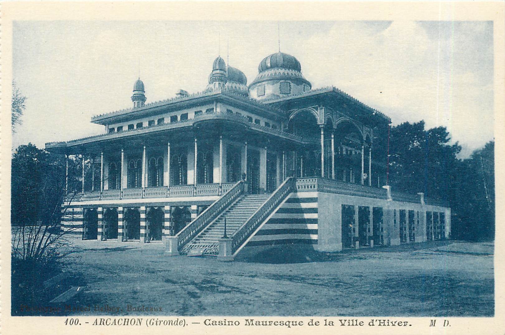 CPA Arcachon Gironde casino Mauresque de la ville d'Hiver 