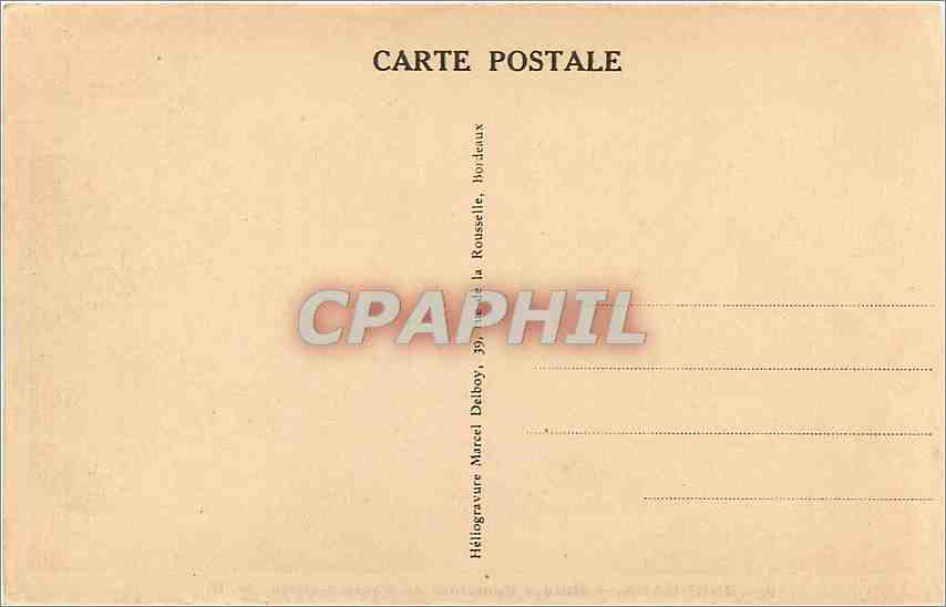 CPA Bordeaux ruines Romaines du palais Gallien  — Verso