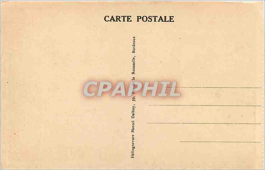 CPA Bordeaux monument des Girondins  — Verso