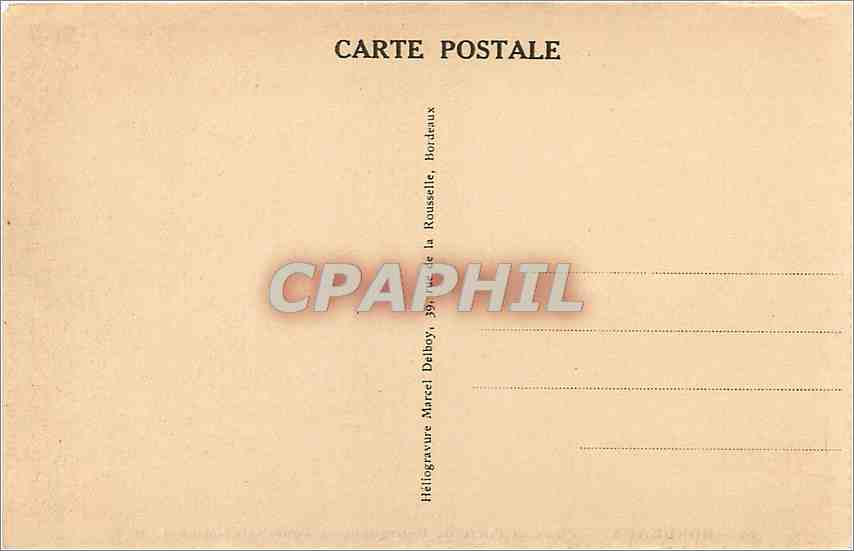 CPA Bordeaux place et porte de Bourgogne et tour Saint Michel  — Verso