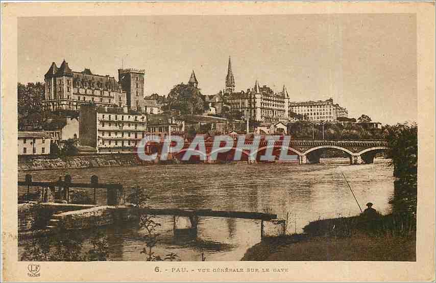 CPA Pau vue generale sur le gave 