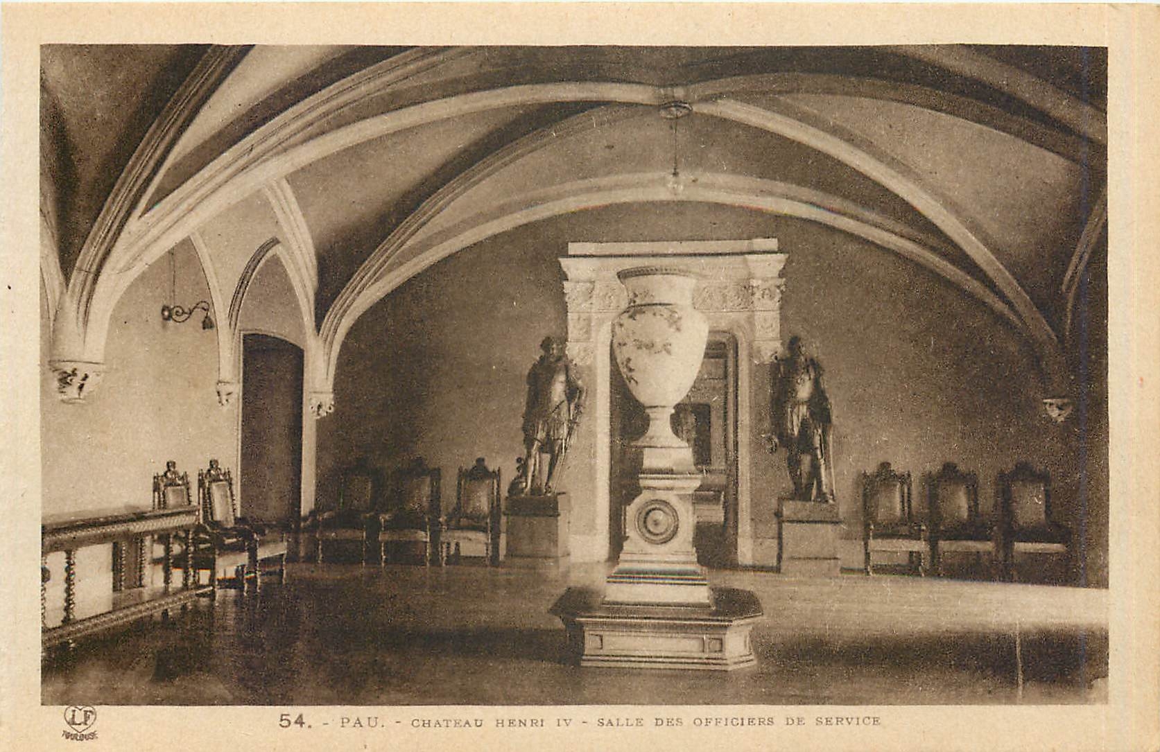 Pau - Château Henri IV - Salle des Officiers de Service — éditeur Labouche Frères, Toulouse, n° 54