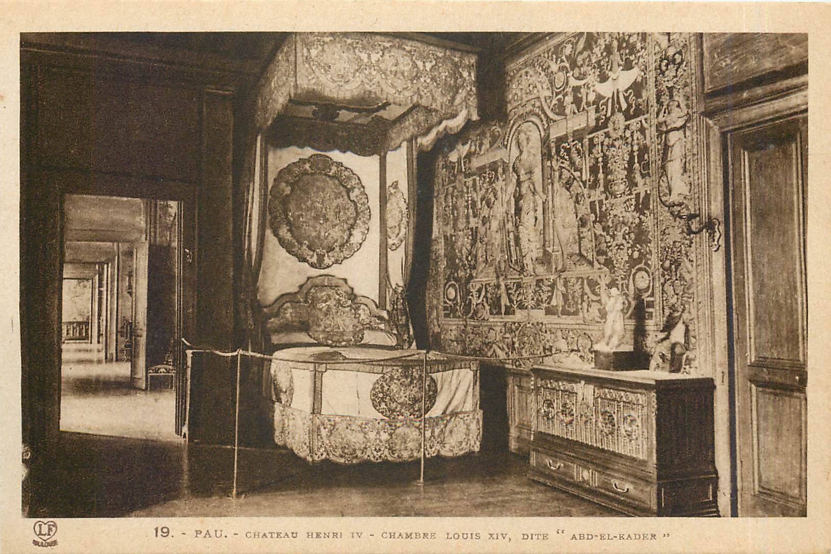 Château Henri IV - Chambre Louis XIV dite 'Abd-el-Kader' — Pau — éditeur Labouche Frères, Toulouse — n° 19