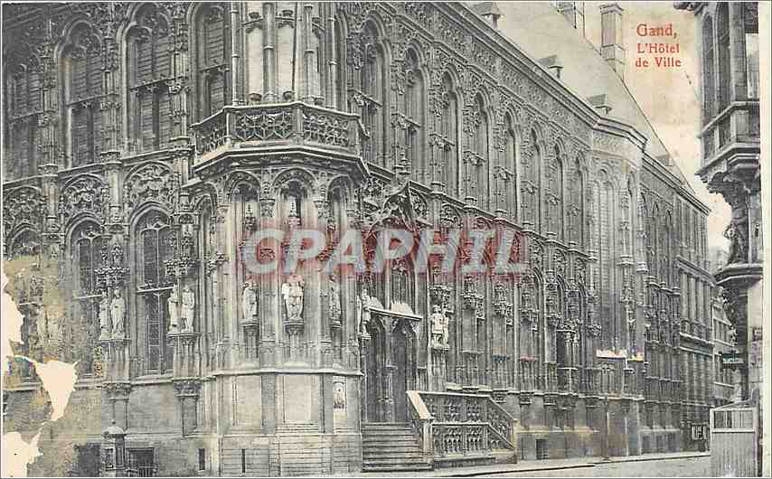 CPA Gand l'hotel de ville 