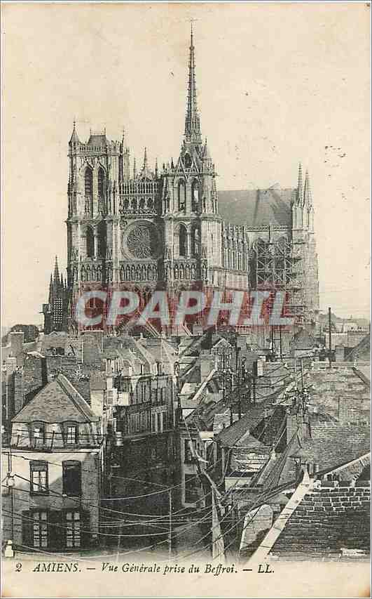 CPA Amiens vue generale prise du Beffroi 