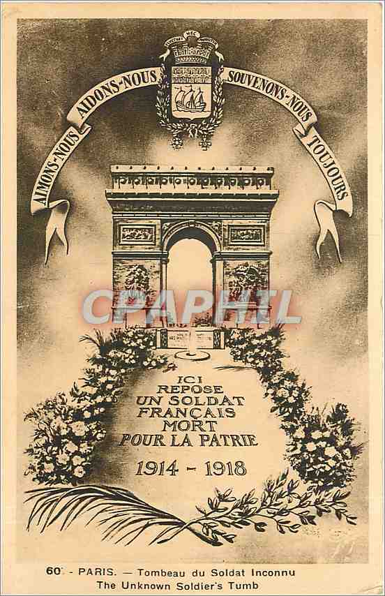 CPA Paris tombeau du Soldat Inconnu 