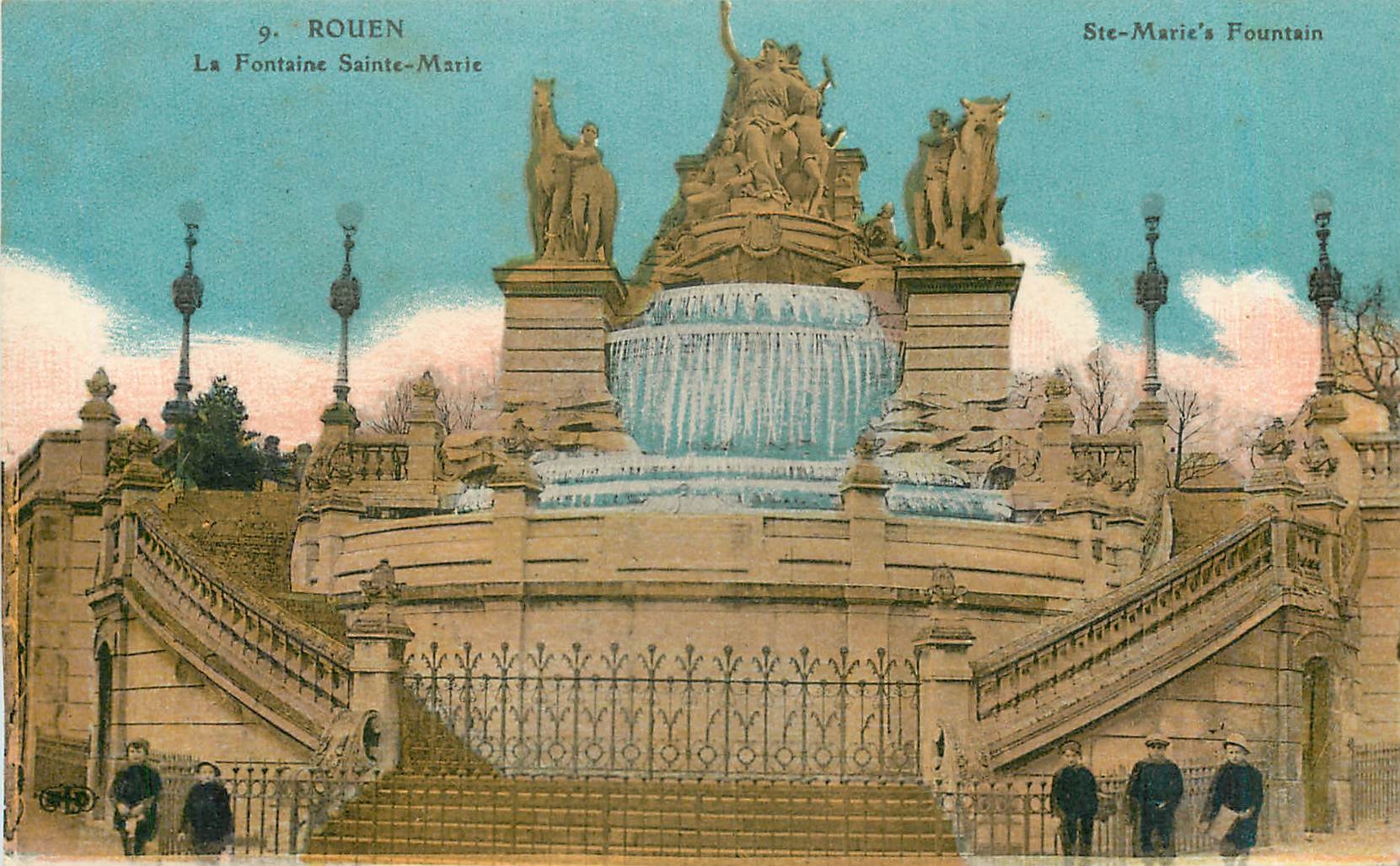 CPA Rouen la fontaine Sainte Marie 