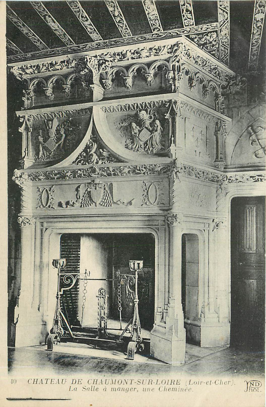 CPA Chateau de Chaumont sur Loire Loir et Cher la salle a manger une cheminee 