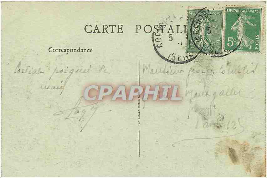CPA Le Dauphine Grenoble la Tronche le St Eynard et les Alpes  — Rückseite
