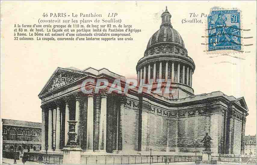 CPA Paris le Pantheon construit sur les plans de Soufflot 