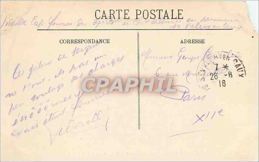 CPA Saint Valery en Caux les canibes et les Falaises  — Rückseite