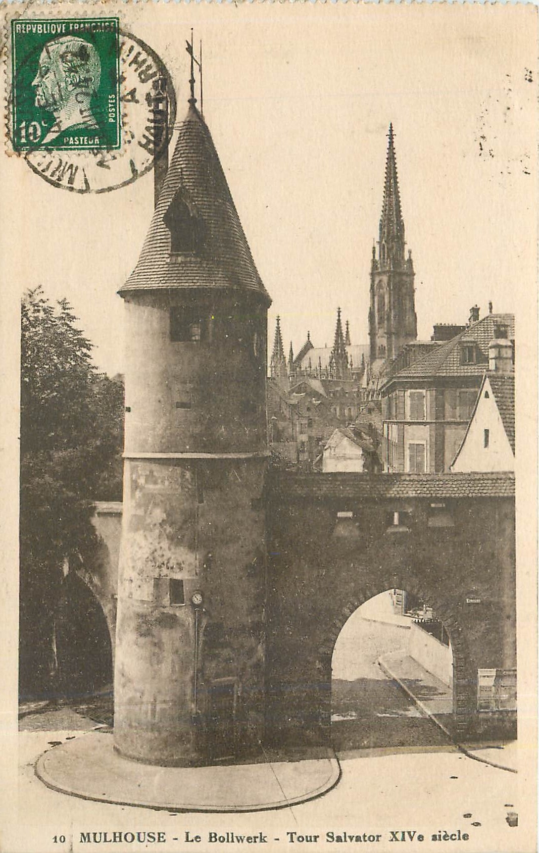 Mulhouse - Le Bollwerk - Tour Salvator XIVe siècle