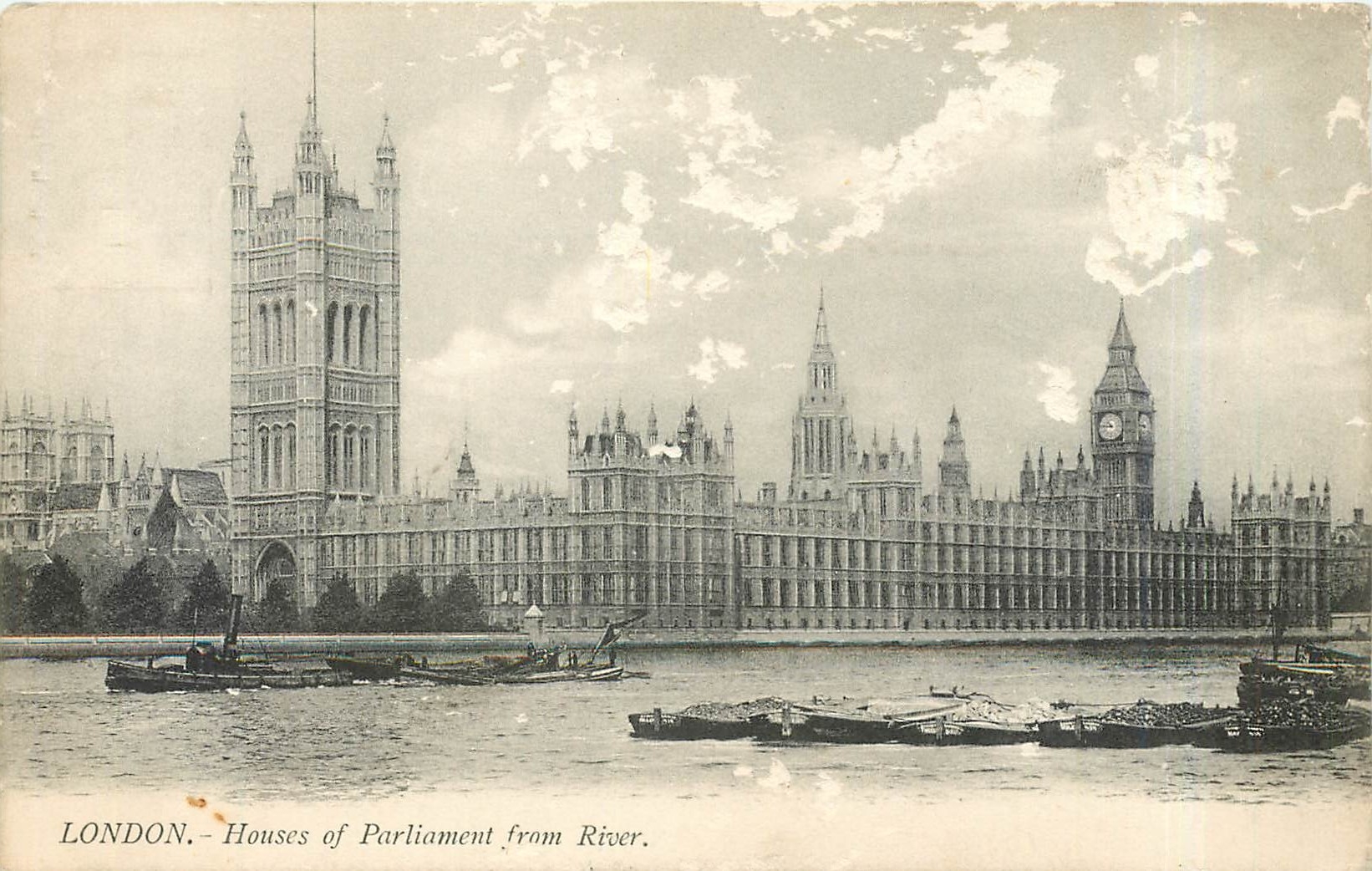 LONDON — View of the Palace of Parliament from the River — J. Beagles & Co. Ltd. No. 42