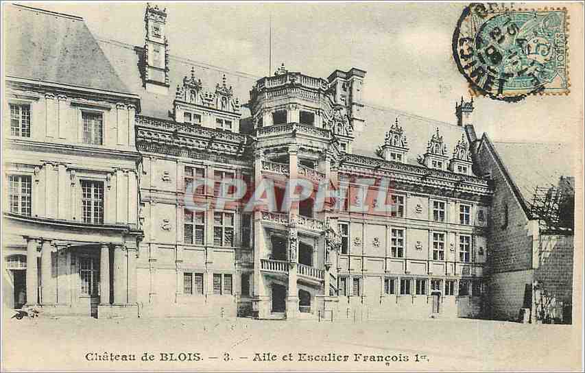 CPA Chateau de Blois Aile et escalier Francois 1er 