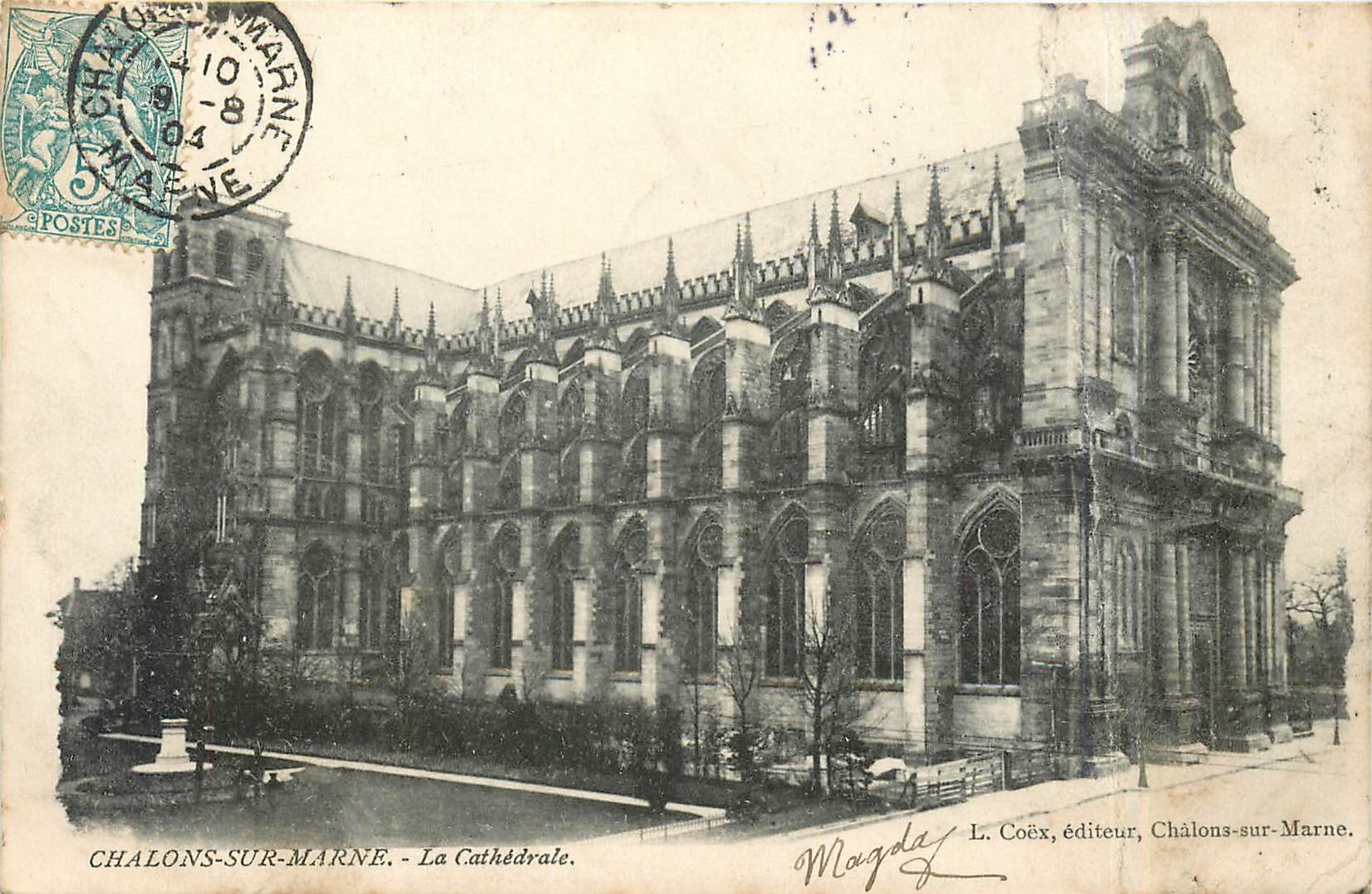 CPA Chalons sur Marne la Cathedrale 