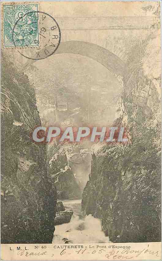 CPA Cauterets le Pont d'Espagne 