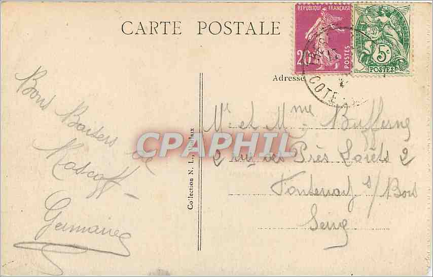 CPA Roscoff Finistere la Greve et la Chapelle Ste Barbe  — Rückseite