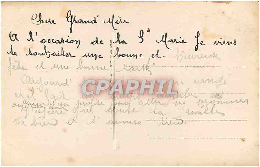 CPA Femme Fleurs — Back