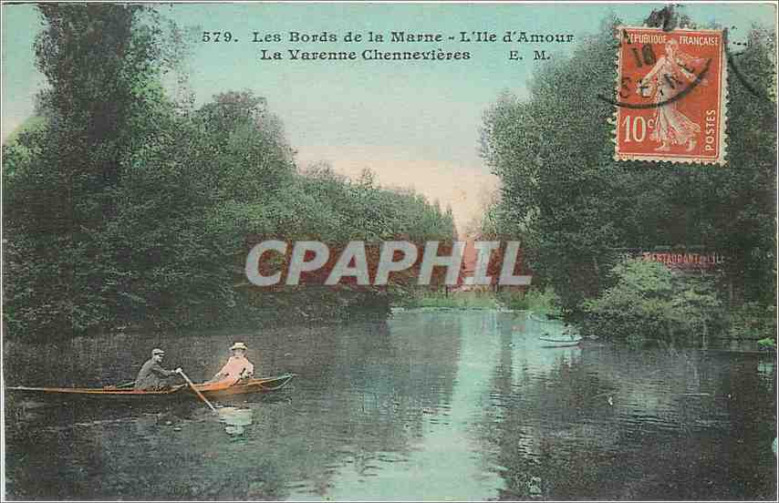 CPA Les Bords de la Marne l'ile d'Amour la Varenne Chennevieres 