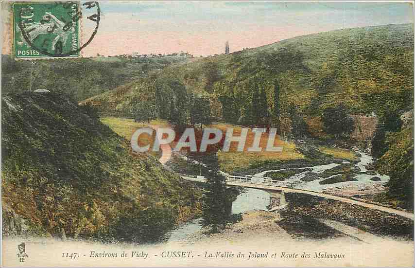CPA Environs de Vichy Cusset la Vallee du Joland et Route des Malavaux 