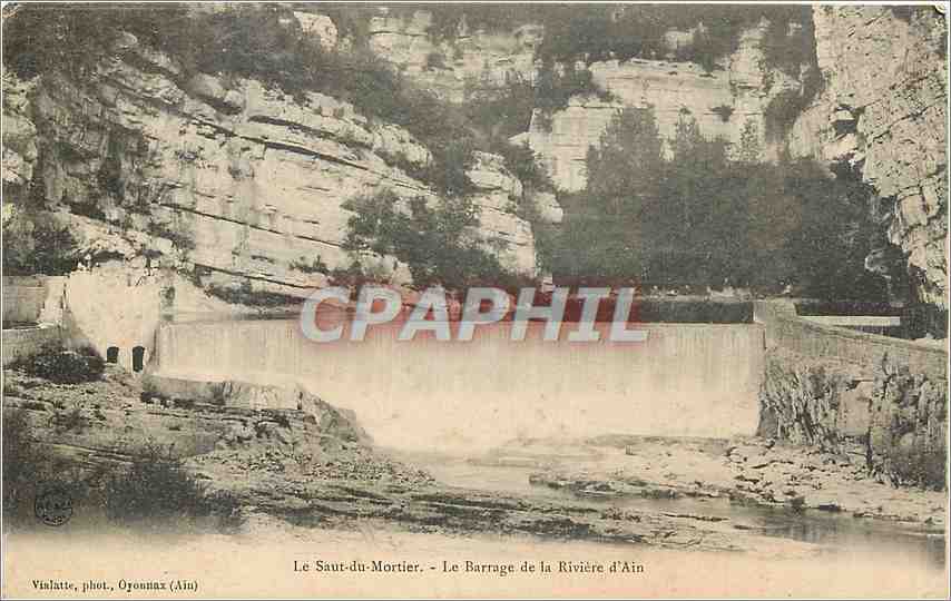 CPA Le Saut du Mortier le Barrage de la Riviere d'Ain 