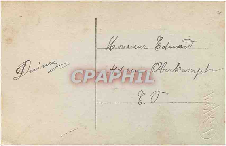 Jeune femme tenant un panier de poissons — 1er Avril — éditeur BM, n° 150 — Verso