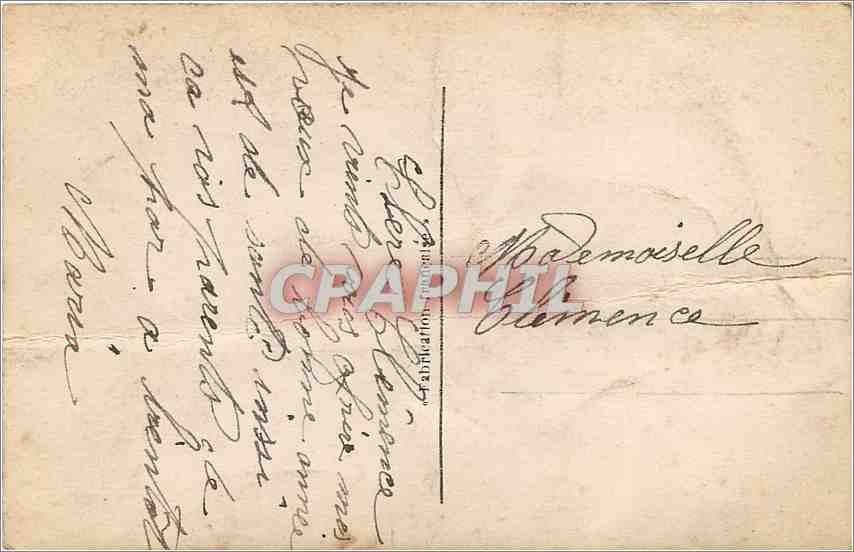 CPA Souvenir et Pensees  — Verso