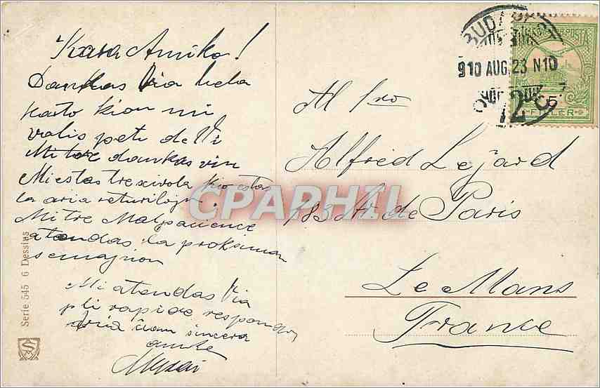 CPA Femmes Hongrie — Verso