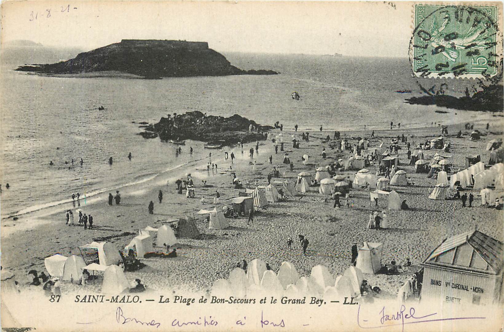 Saint-Malo — La Plage de Bon-Secours et le Grand Bey — LL