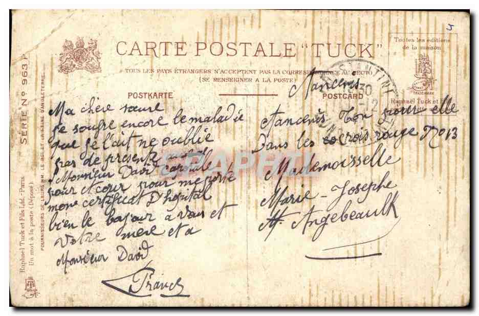 Jeune femme au jardin — O. Richter — édition Tuck — Reverso