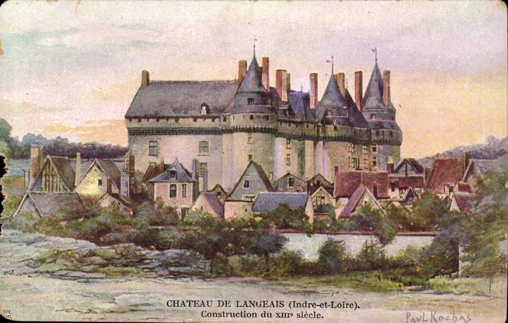 Chateau de Langeais CPA Construction du 13eme