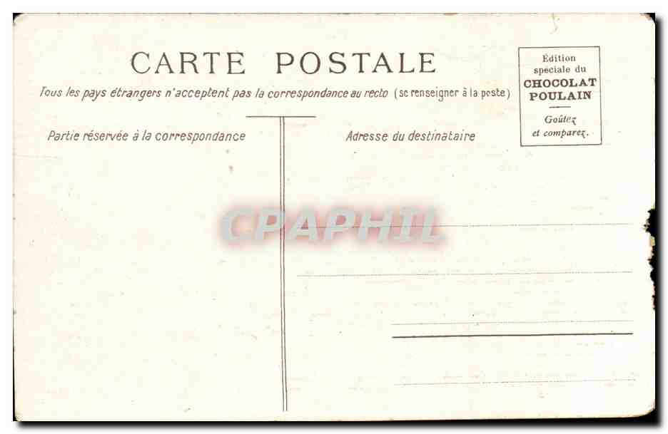 Chateau de Langeais CPA Construction du 13eme — Rückseite