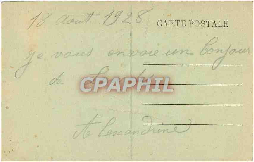 CPA Lourdes Les Piscines et le Gave  — Verso