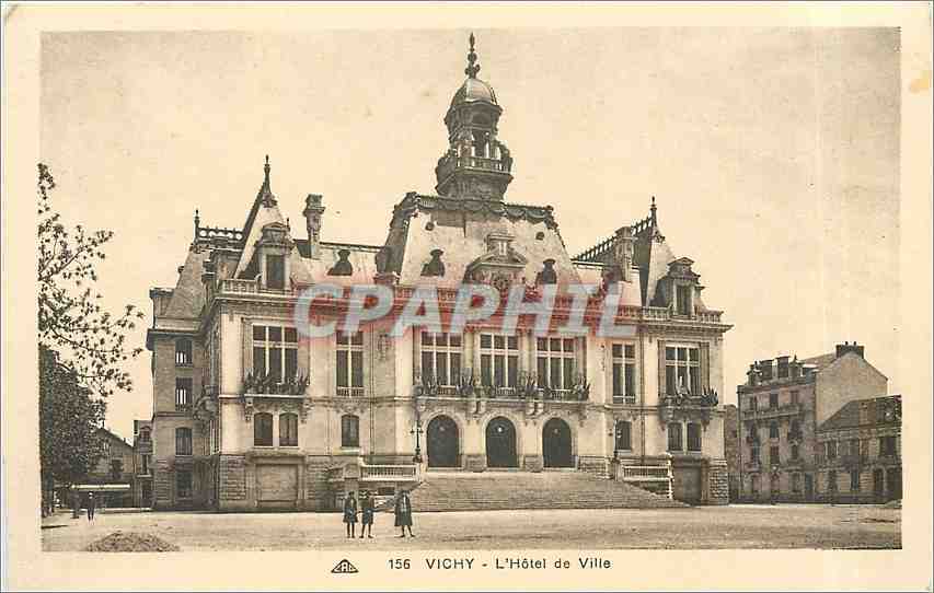 Vichy - L'Hôtel de Ville — CPA n°156, éditeur CPAPHIL