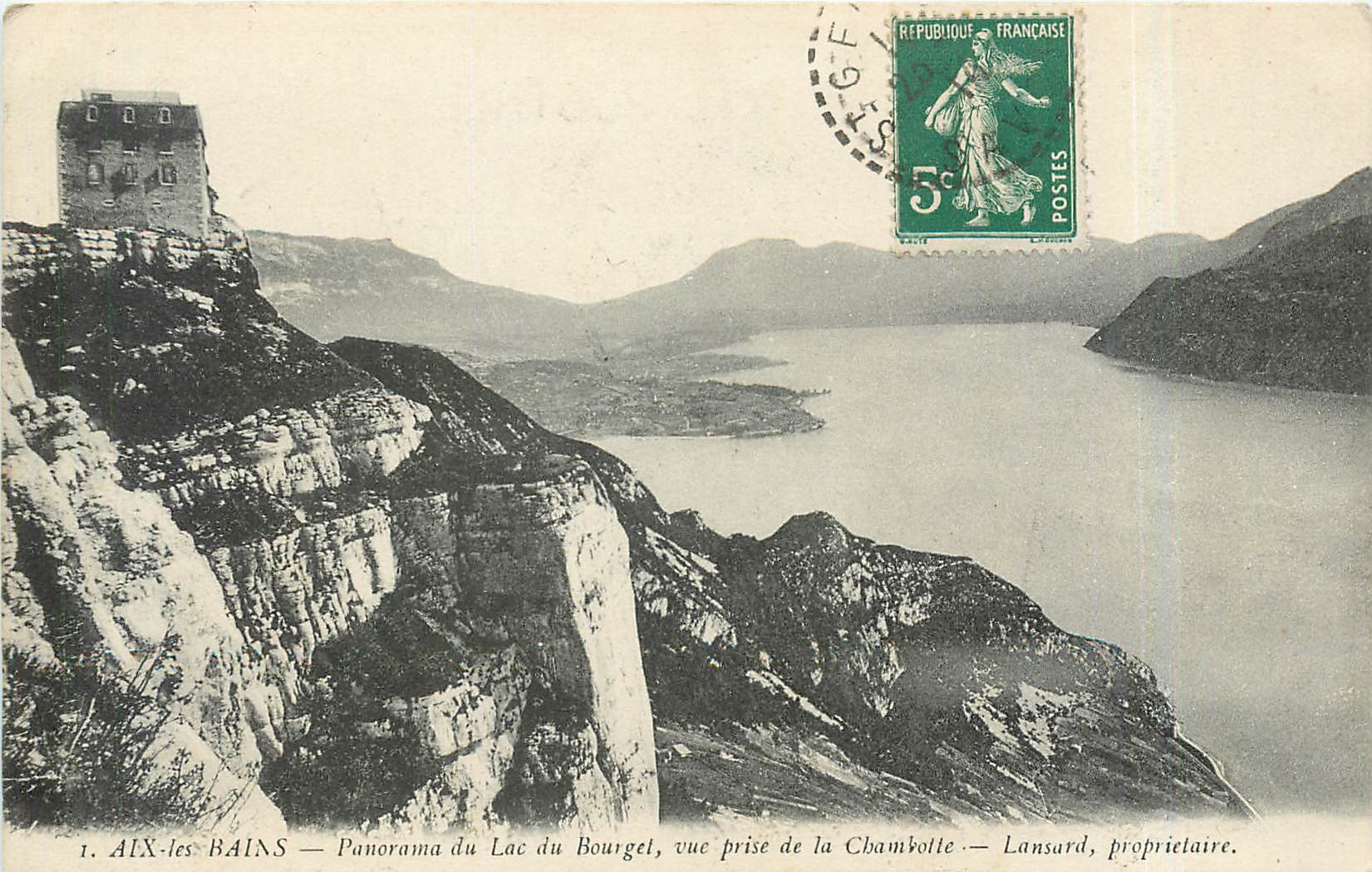 CPA Aix les Bains Panorama du Lac du Bourget vue prise de la Chamvotte 